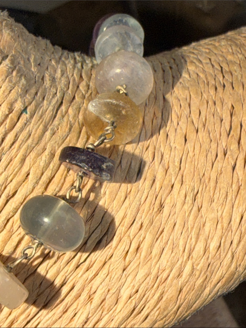 Artisan Multicolor Gemstone Necklace with Pendant - Picture 10 of 14